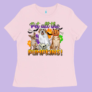 Pet All The Pumpkins Ladies Tee Designed By Cowgirlartshop