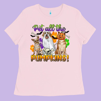 Pet All The Pumpkins Ladies Tee Designed By Cowgirlartshop