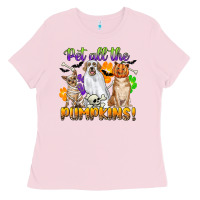 Bubblegum Pink pet all the pumpkins Ladies Tee - CowGirlArtShop