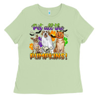 Matcha pet all the pumpkins Ladies Tee - CowGirlArtShop
