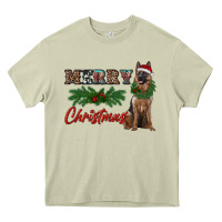 Mossy merry christmas german shepherd Heavy Core Tee - RanaPortraitStore