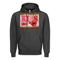 Charcoal Heather valentine's day kiss me Zipper Hoodie - BarkalooDesign