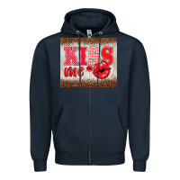 Navy valentine's day kiss me Zipper Hoodie - BarkalooDesign