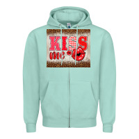Seafoam valentine's day kiss me Zipper Hoodie - BarkalooDesign