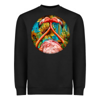 Black flamingos with western background Heavyweight Sweatshirt - BarkalooDesign