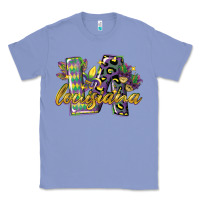 Colony Blue louisiana leopard mardi gras 12 inches 300 dpi Classic Tee - CowGirlArtShop
