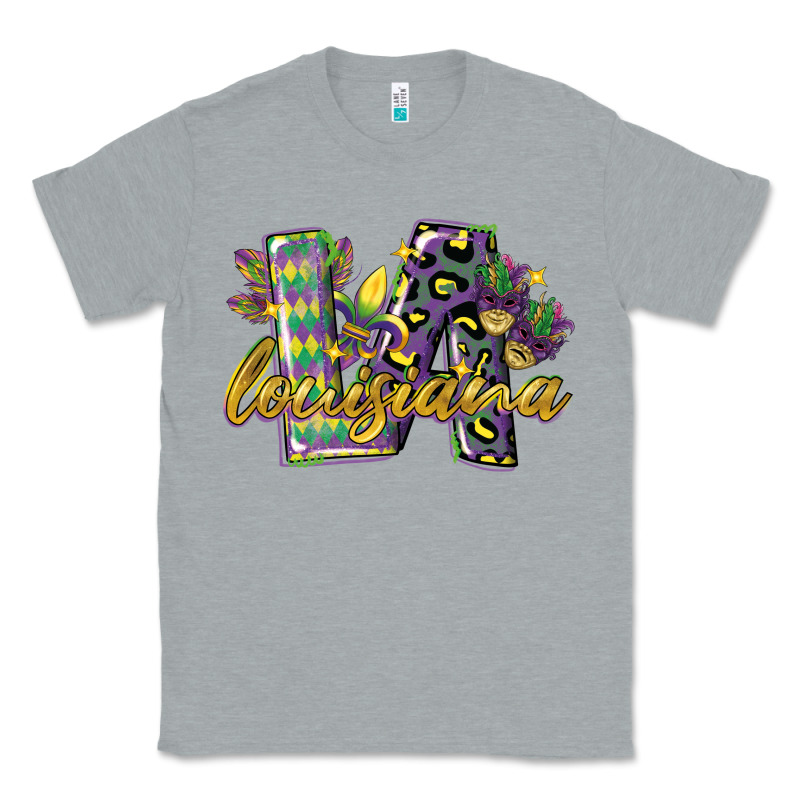 Louisiana Leopard Mardi Gras 12 Inches 300 Dpi Classic Tee by CowGirlArtShop | Teevron
