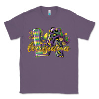 Lavender louisiana leopard mardi gras 12 inches 300 dpi Classic Tee - CowGirlArtShop