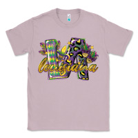 Lilac louisiana leopard mardi gras 12 inches 300 dpi Classic Tee - CowGirlArtShop