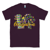 Plum louisiana leopard mardi gras 12 inches 300 dpi Classic Tee - CowGirlArtShop