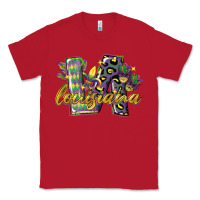 Red louisiana leopard mardi gras 12 inches 300 dpi Classic Tee - CowGirlArtShop