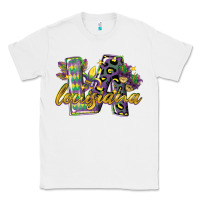 White louisiana leopard mardi gras 12 inches 300 dpi Classic Tee - CowGirlArtShop