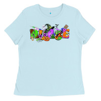 Baby Blue halloween nurse Ladies Tee - CowGirlArtShop