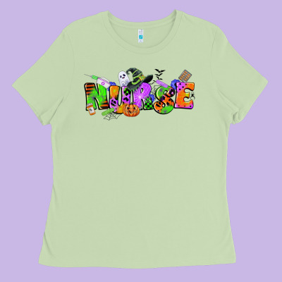 Halloween Nurse Ladies Tee Designed By Cowgirlartshop