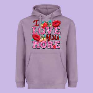 I Love You More With Lips And Strawberry Heavyweight Hoodie Designed By Adodesignshop