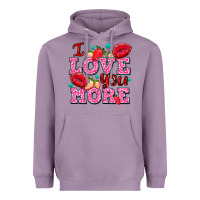Lavender i love you more with lips and strawberry Heavyweight Hoodie - AdoDesignShop