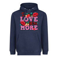Navy i love you more with lips and strawberry Heavyweight Hoodie - AdoDesignShop