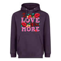 Plum i love you more with lips and strawberry Heavyweight Hoodie - AdoDesignShop