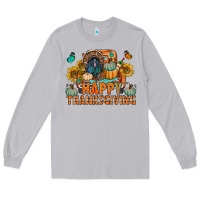 Moon Dust happy thanksgiving with truck bbs Long Sleeve Tee - BundleAndBundleShop