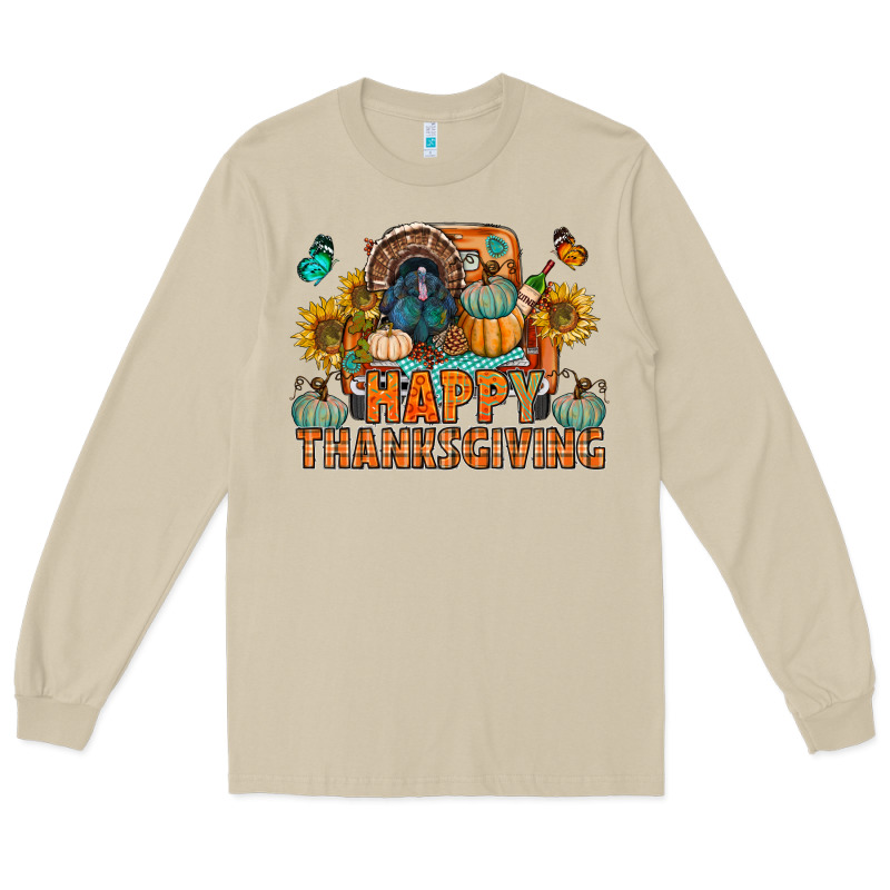 Happy Thanksgiving With Truck Bbs Long Sleeve Tee by BundleAndBundleShop | Teevron