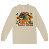 Mushroom happy thanksgiving with truck bbs Long Sleeve Tee - BundleAndBundleShop
