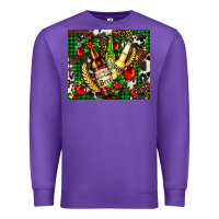 Purple beer set for Christmas Premium Sweatshirt - AdoDesignShop