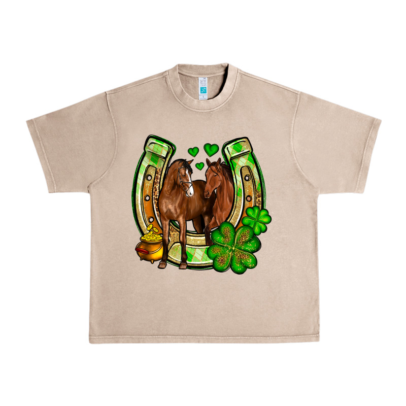St. Patrick's Day Horse Horseshoe Urban Heavy Tee by OliviaCreatesArt | Teevron