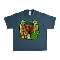 Midnight Navy St. Patrick's Day horse horseshoe Urban Heavy Tee - OliviaCreatesArt