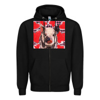 Black valentine's day glitter hearts pig Zipper Hoodie - BarkalooDesign