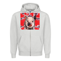 Dove Grey valentine's day glitter hearts pig Zipper Hoodie - BarkalooDesign