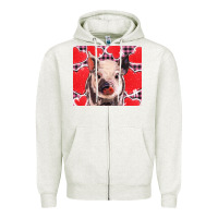 Oatmeal Heather valentine's day glitter hearts pig Zipper Hoodie - BarkalooDesign