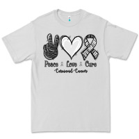 Dove Grey Peace Love Cure Carcinoid Cancer Premium Tee - Jasminsmagicworld