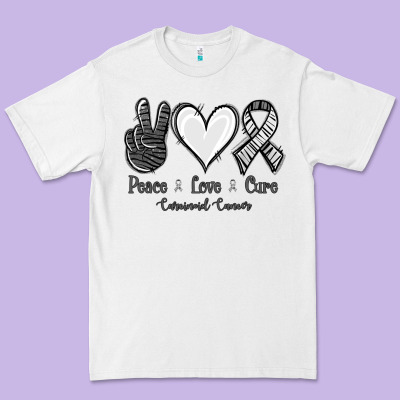 Peace Love Cure Carcinoid Cancer Premium Tee Designed By Jasminsmagicworld