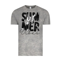 Cloud Rock Summer Vibes Black White Cowhide Vintage Tee - CowCowDesign