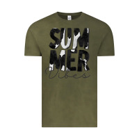 Vintage Olive Summer Vibes Black White Cowhide Vintage Tee - CowCowDesign