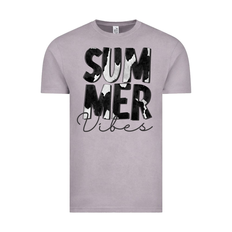 Summer Vibes Black White Cowhide Vintage Tee by CowCowDesign | Teevron