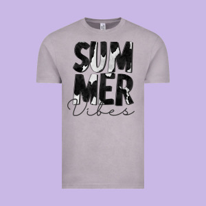 Summer Vibes Black White Cowhide Vintage Tee Designed By Cowcowdesign