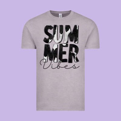 Summer Vibes Black White Cowhide Vintage Tee Designed By Cowcowdesign