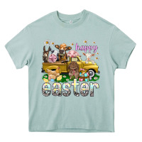 Arona Happy Easter truck with farm animals Heavy Core Tee - NancyCooperArtShop