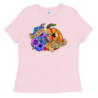 Bubblegum Pink sorta sweet sorta spooky Ladies Tee - CowGirlArtShop
