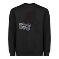 Black bigfoot beatbox boom box retro   bigfoot boom box Heavyweight Sweatshirt - DesigneFamous