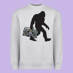 Bigfoot Beatbox Boom Box Retro   Bigfoot Boom Box Heavyweight Sweatshirt Designed By Designefamous