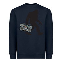 Navy bigfoot beatbox boom box retro   bigfoot boom box Heavyweight Sweatshirt - DesigneFamous