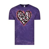 Cloud Purple Leopard Glitter Heart Vintage Tee - Jasminsmagicworld