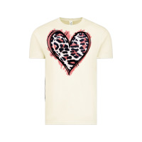 Vintage Arctic Leopard Glitter Heart Vintage Tee - Jasminsmagicworld
