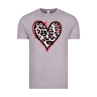 Vintage Zinc Leopard Glitter Heart Vintage Tee - Jasminsmagicworld