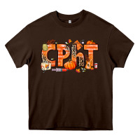 Chocolate Brown Fall CPHT Pharmacy Technician Heavy Core Tee - texasbilliewilder