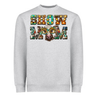 Show Mom Brown Calf Eye Glasses Heavyweight Sweatshirt | Teevron
