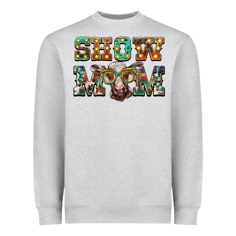 Show Mom Brown Calf Eye Glasses Heavyweight Sweatshirt by BarkalooDesign | Teevron