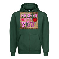 Sports Green valentine's day sucker for you Zipper Hoodie - BarkalooDesign